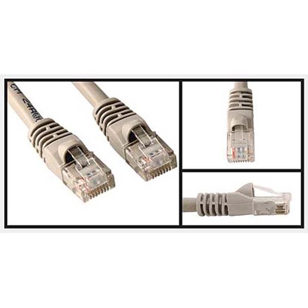 Sieťový LAN kabel FTP patchcord, Cat.5e, RJ45 samec - RJ45 samec, 3 m, tienený, šedý, čistá meď,