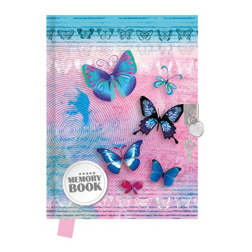 Pamätník JUNIOR 14x18 cm, 80 list. čistý so zámkom - Princess