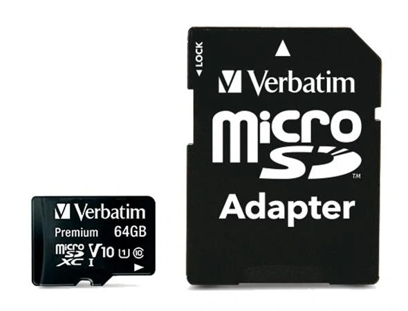 Verbatim pamäťová karta micro SDXC Pro+, 64GB, micro SDXC, 44034, UHS-I U1 (Class 10), s adaptérom