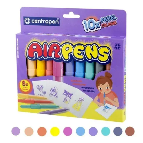 Fixy - fúkacie CENTROPEN 1500/10 Pastel Colours