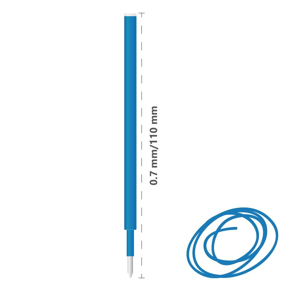 Náplň gumovacia M&G iErase Frixion V 0,7 mm / 3 ks - modrá