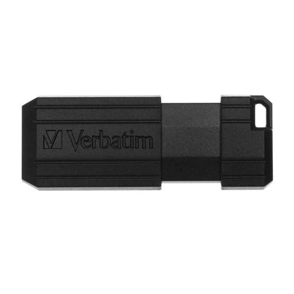 USB flash disk Verbatim, USB 2.0, 16GB, PinStripe, Store N Go, čierny, 49063, USB A, s výsuvným konektorom