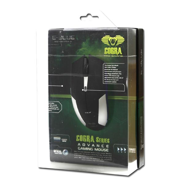 Myš bezdrôtová, E-blue Cobra Jr., čierna, optická, 1750DPI