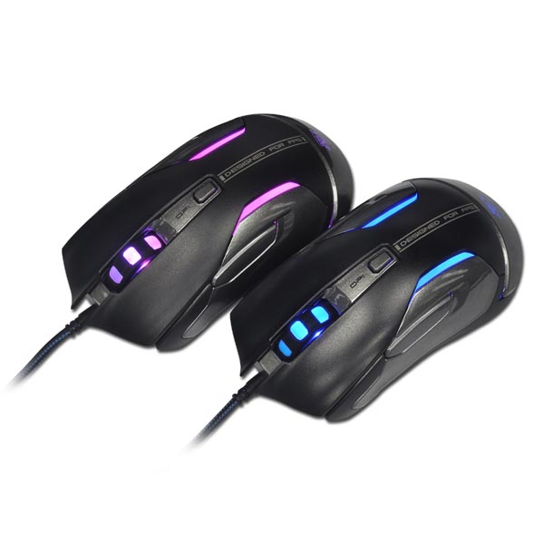 Myš drôtová USB, E-blue Auroza FPS, čierna, laserová, 8200DPI