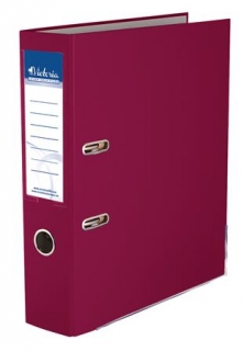 Poradač pákový, 50 mm, A4, PP/kartón, VICTORIA OFFICE "Basic", červený