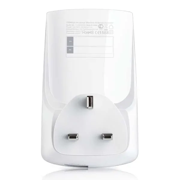 TP-LINK extender TL-WA850RE 2.4GHz, 300Mbps, integrovaná anténa, 802.11n, ethernetový most, WPS