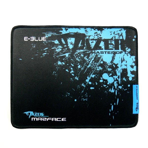 Klávesnica E-Bleu s myškou Cobra II, US, herná, a podložkou Mazer Marface S typ drôtová (USB), čierno-modrá