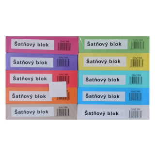 Tombolový a šatňový blok 14,5 x 4 cm, rôzne farby (966)