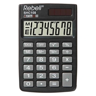 Kalkulačka Rebell RE-SHC108 BX, RE-SHC100N BX, čierna, vrecková, osemmiestna