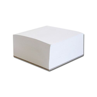 Blok kocka lepená biela 9 x 9 x 5cm
