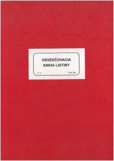 Osvedčovacia kniha listiny 192 stR IGAZ285