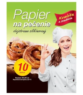 Papier na pečenie silikónový 45x30, 10 hár.