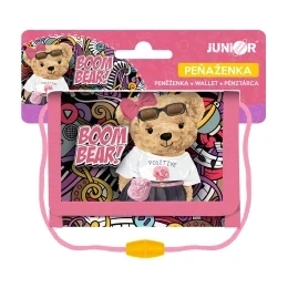 Detská textilná peňaženka JUNIOR S9 - Boom Bear - medveď