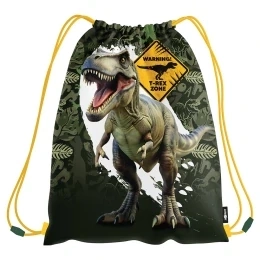 Vrecko na prezuvky s potlačou JUNIOR S9 - T-Rex Zone