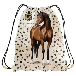 Vrecko na prezuvky s potlačou JUNIOR S9 - Horse - kôň