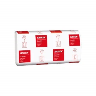 Papierové utierky ZZ Katrin, 2-vrstvové 230x232 mm, biele 3000 ks