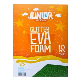 Dekoračná pena A4 Glitter 10ks zelená