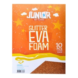 Dekoračná pena A4 10ks Glitter oranžová