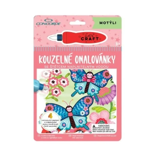 Omaľovánky vodové Motýle