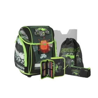 Školská taška - 5-dielny set, NEW START Monster Truck
