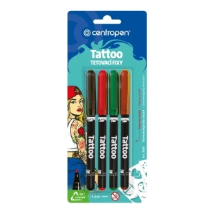 Popisovač CENTROPEN 2880 TATTOO - tetovacia súprava/sada 4 ks