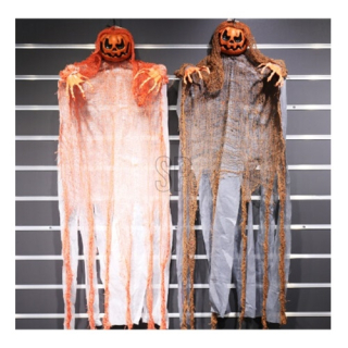 Dekorácia závesná - Halloween tekvica duch 60x96 cm/1ks