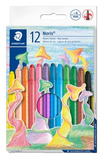 Voskovky vysúvateľné STAEDTLER "Noris 221", 12 rôznych farieb