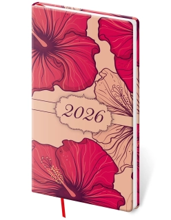 Diár 2026 týždenný vreckový  Vario Lyra Hibiscus