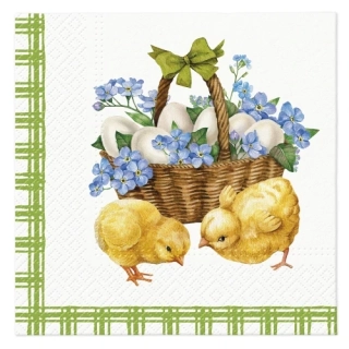 Obrúsky PAW L 33x33cm Chicks with basket