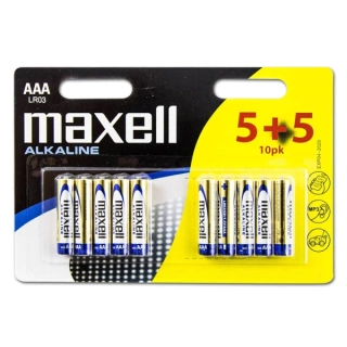 Batéria alkalická AAA 1,5V 10 ks Maxell